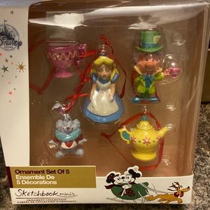 Alice in Wonderland sketchbook ornaments